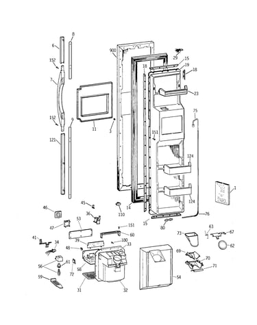 Freezer door
