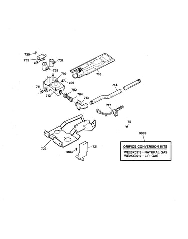 Gas valve & burner assembly