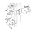 GE TPK24PFBBWW fresh food door diagram