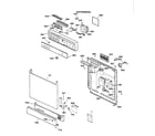 GE GSD3610Z04AA escutcheon & door assembly diagram