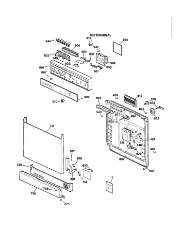 Escutcheon & door assembly