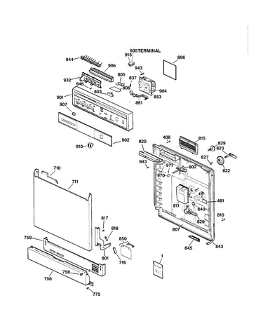 Escutcheon & door assembly