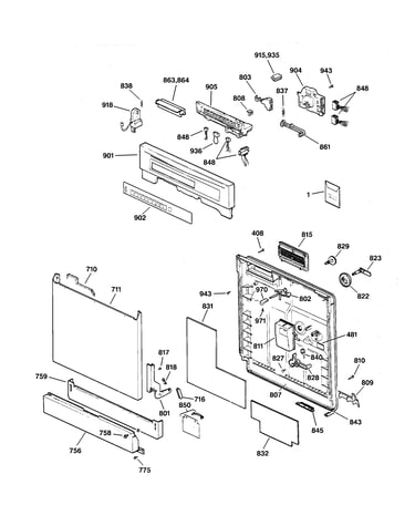 Escutcheon & door assembly