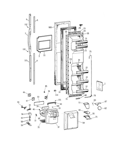 Freezer door