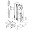 GE TFT25PRBBAA freezer door diagram
