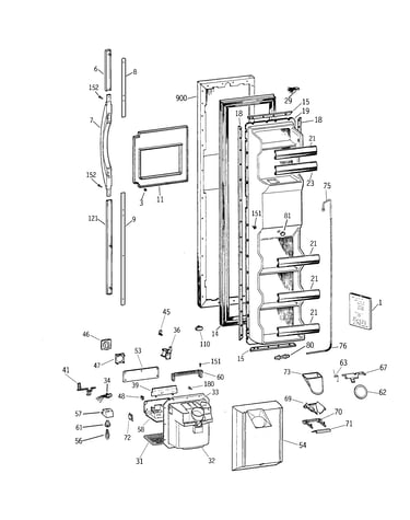 Freezer door