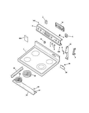 Control panel & cooktop