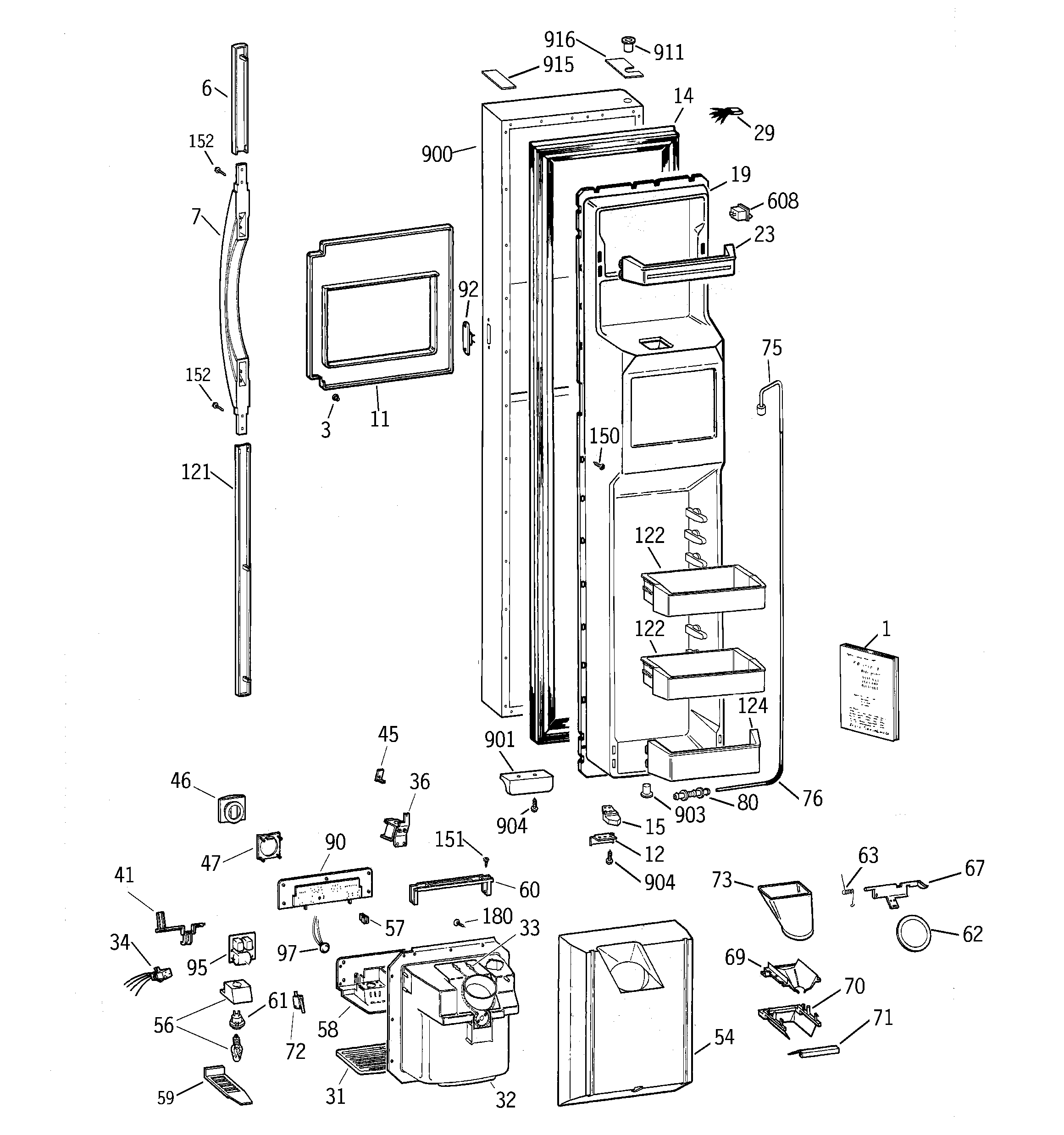 Freezer door