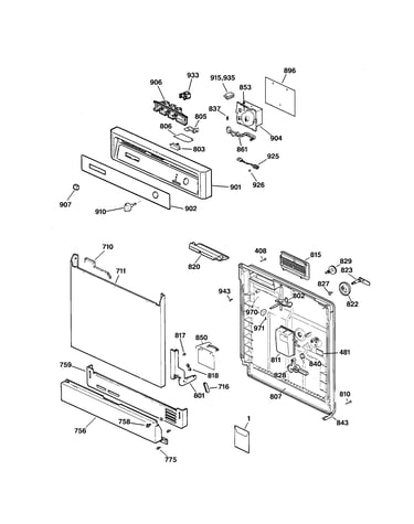 Escutcheon & door assembly