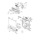 GE GSD3130C04WW escutcheon & door assembly diagram