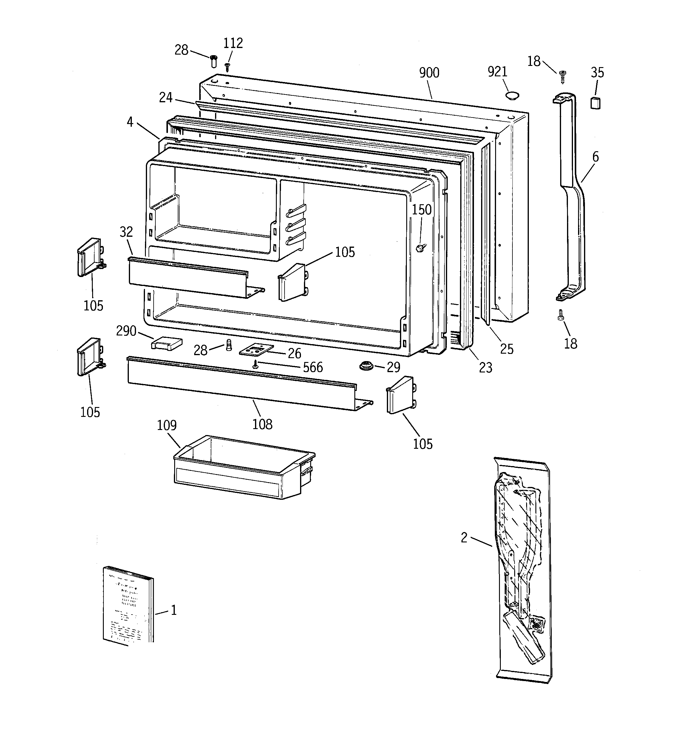 Freezer door
