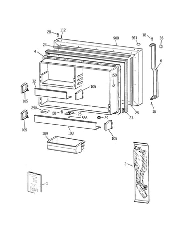 Freezer door