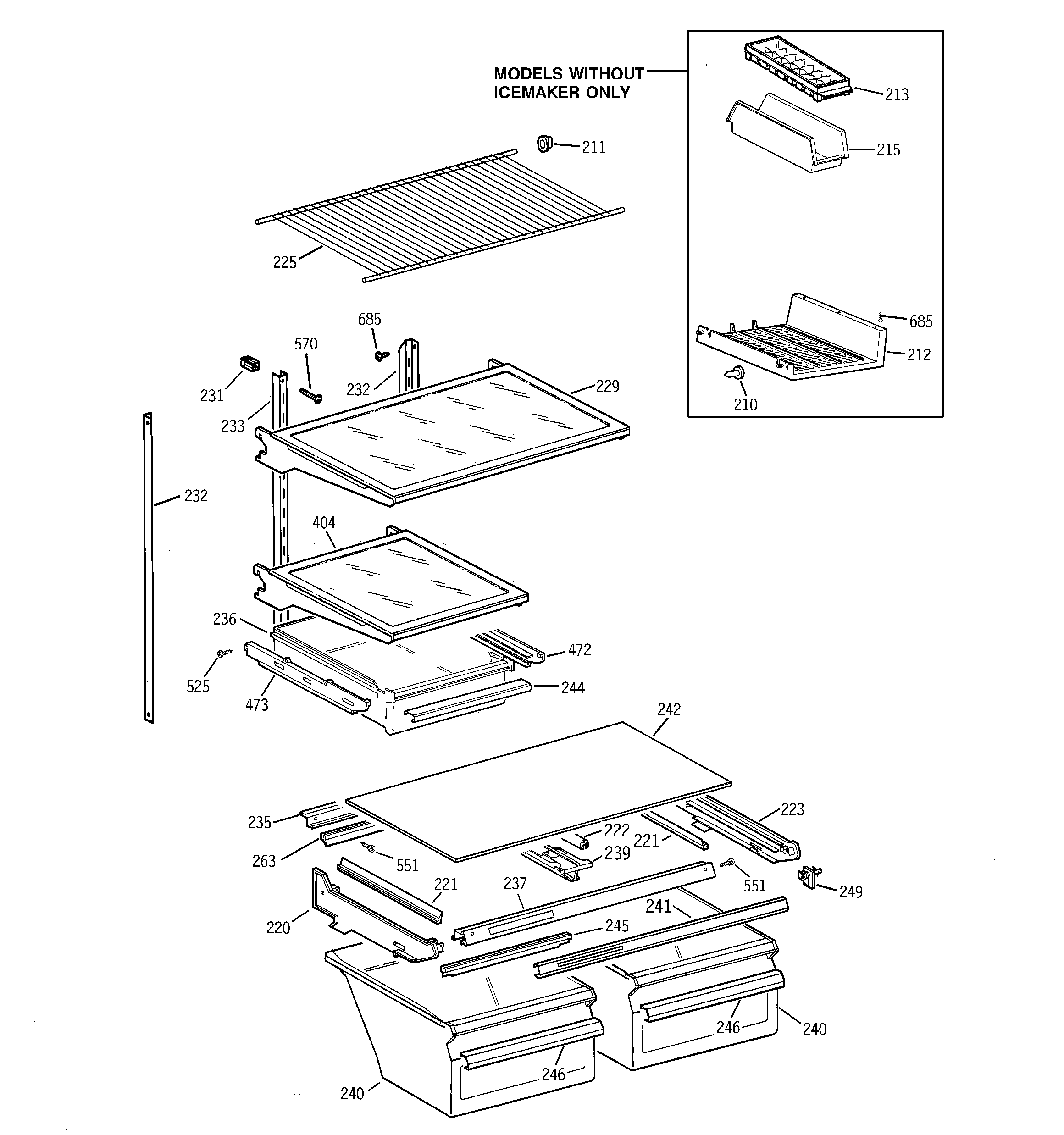 Shelf parts