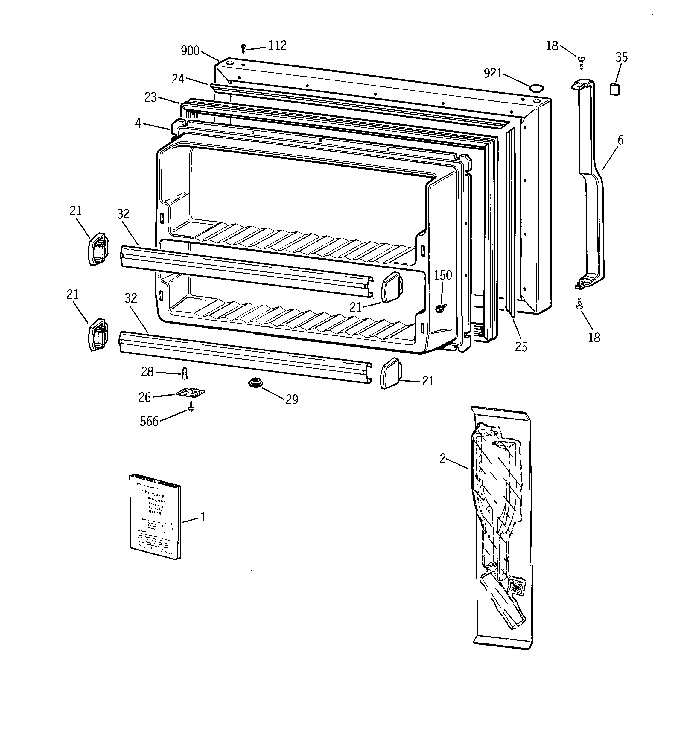 Freezer door