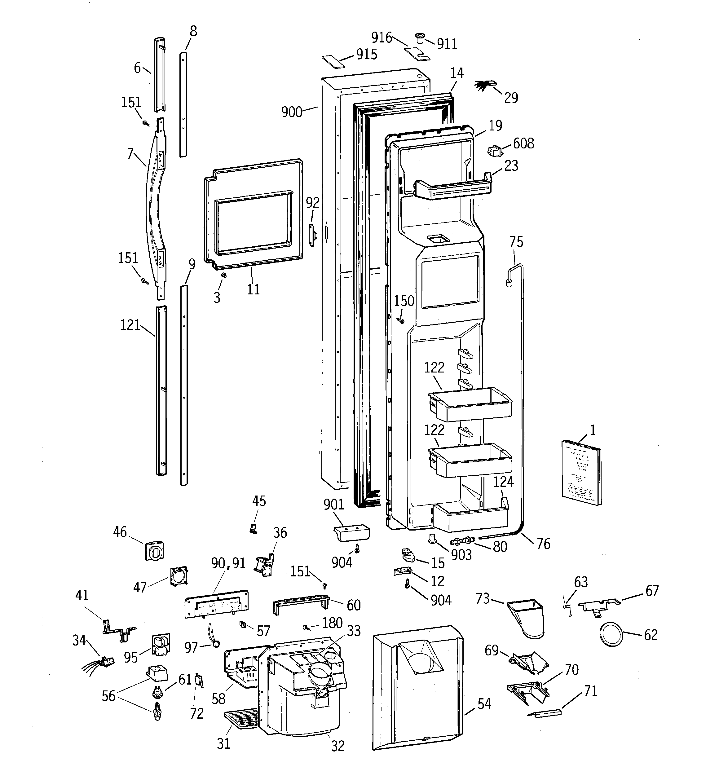 Freezer door