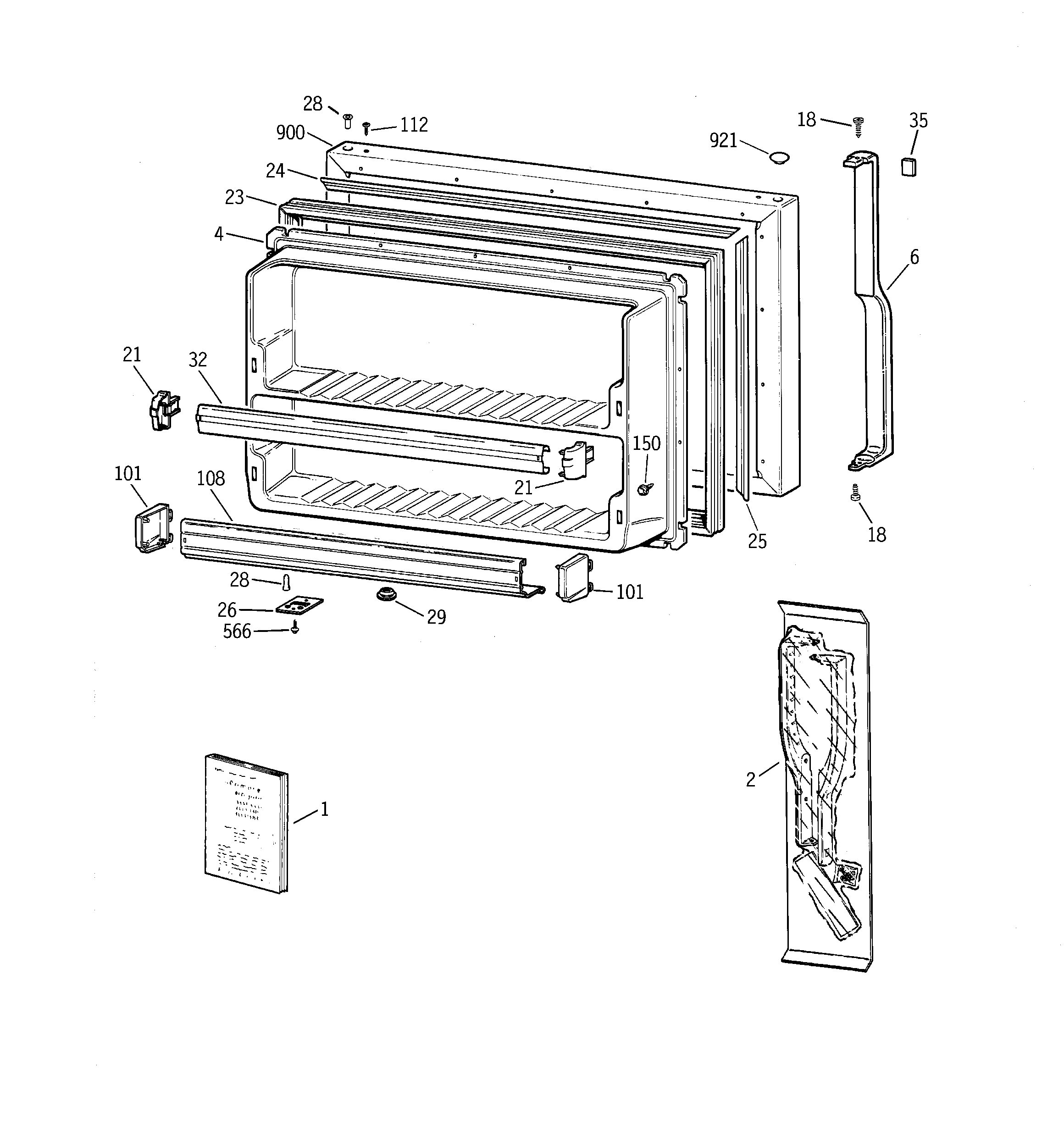 Freezer door