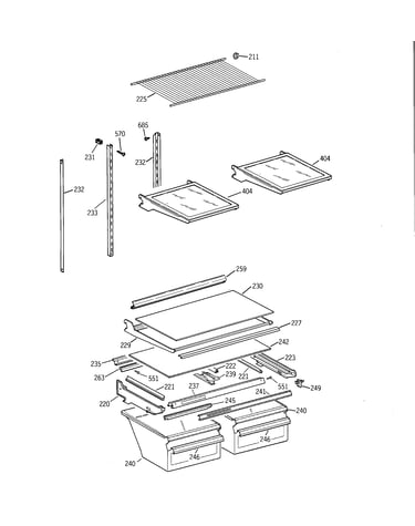 Shelf parts