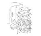 GE TFG27PRBBWW fresh food shelves diagram