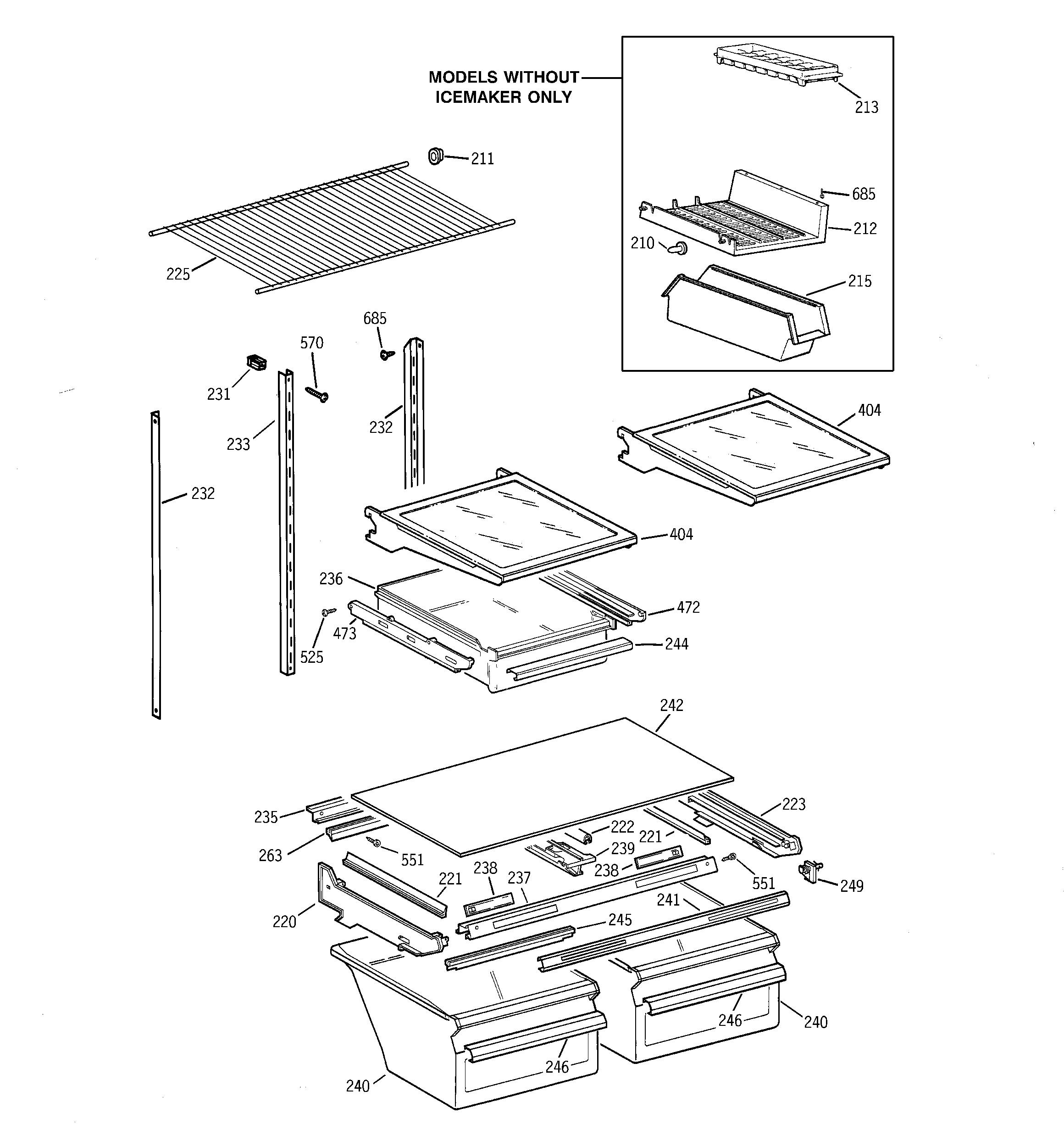 Shelf parts