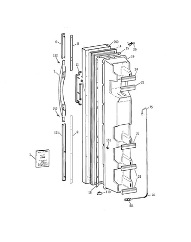 Freezer door