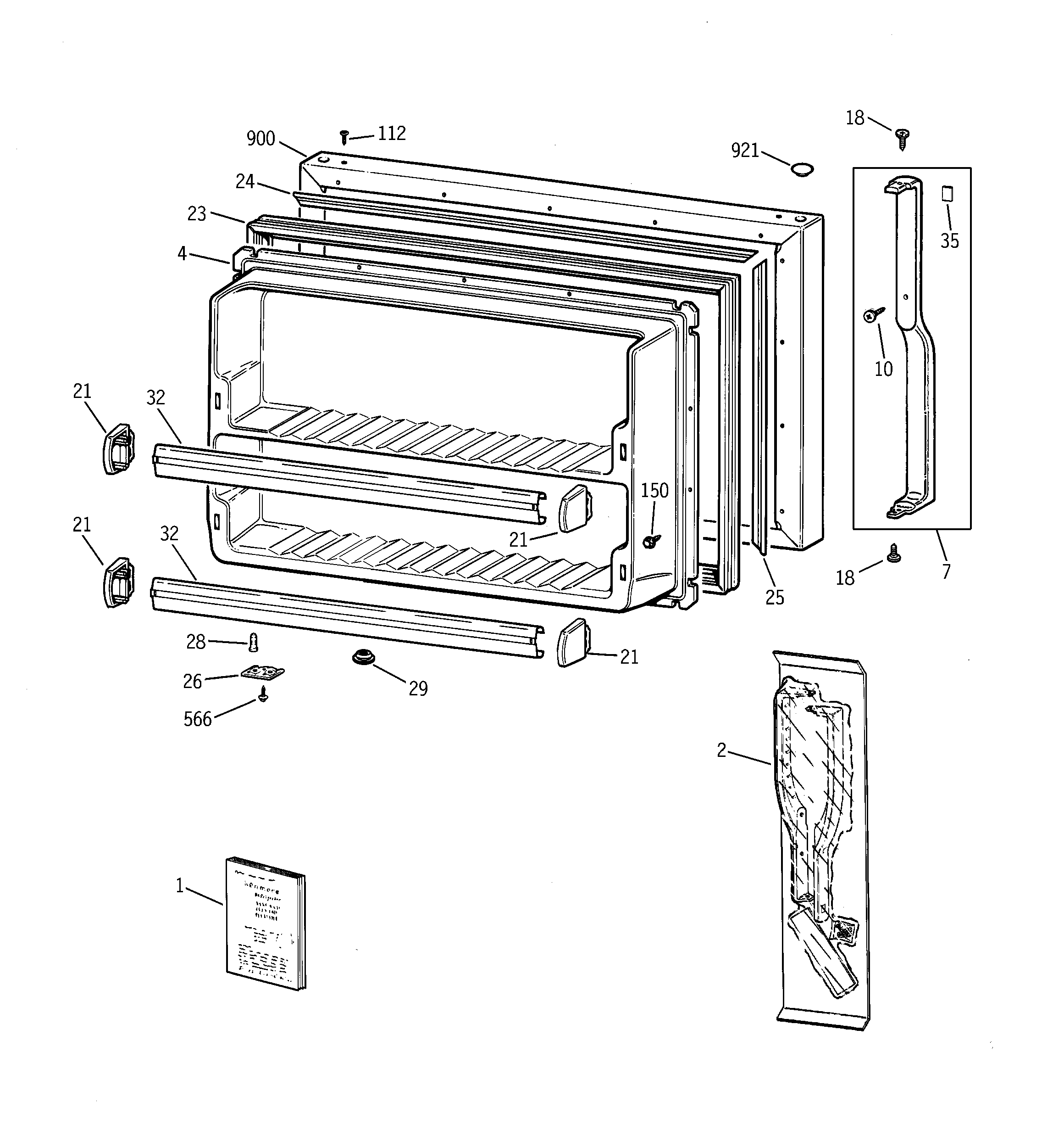 Freezer door