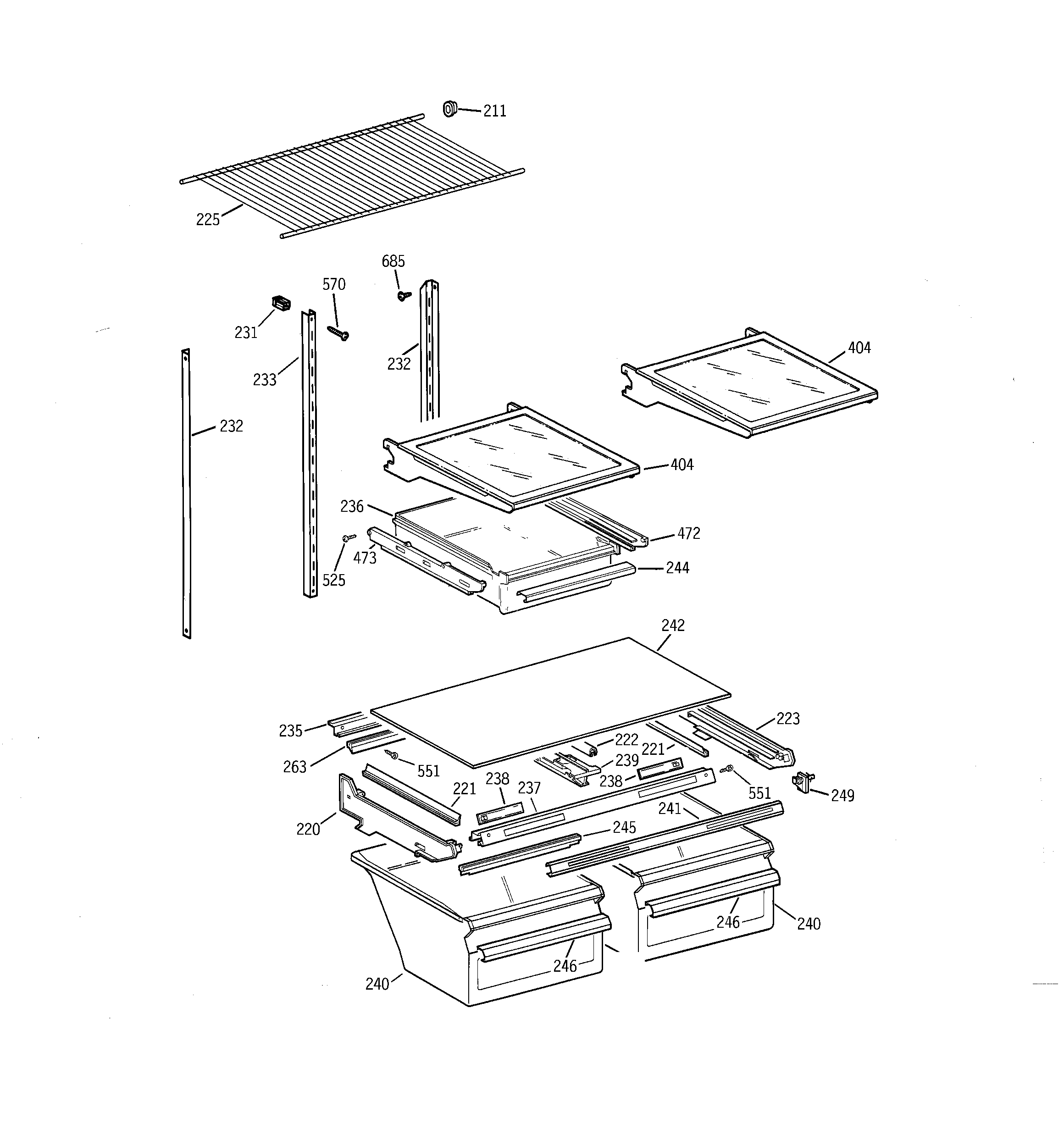 Shelf parts