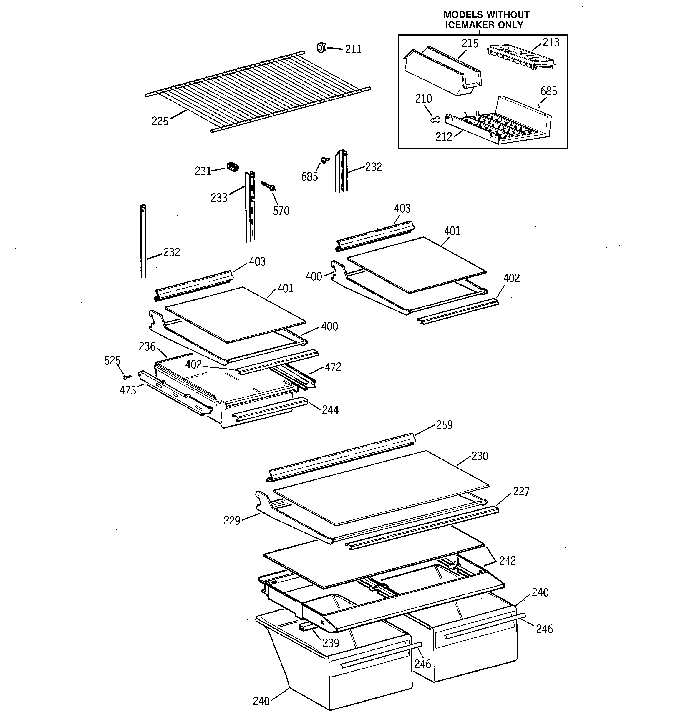 Shelf parts