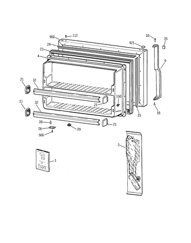 Freezer door