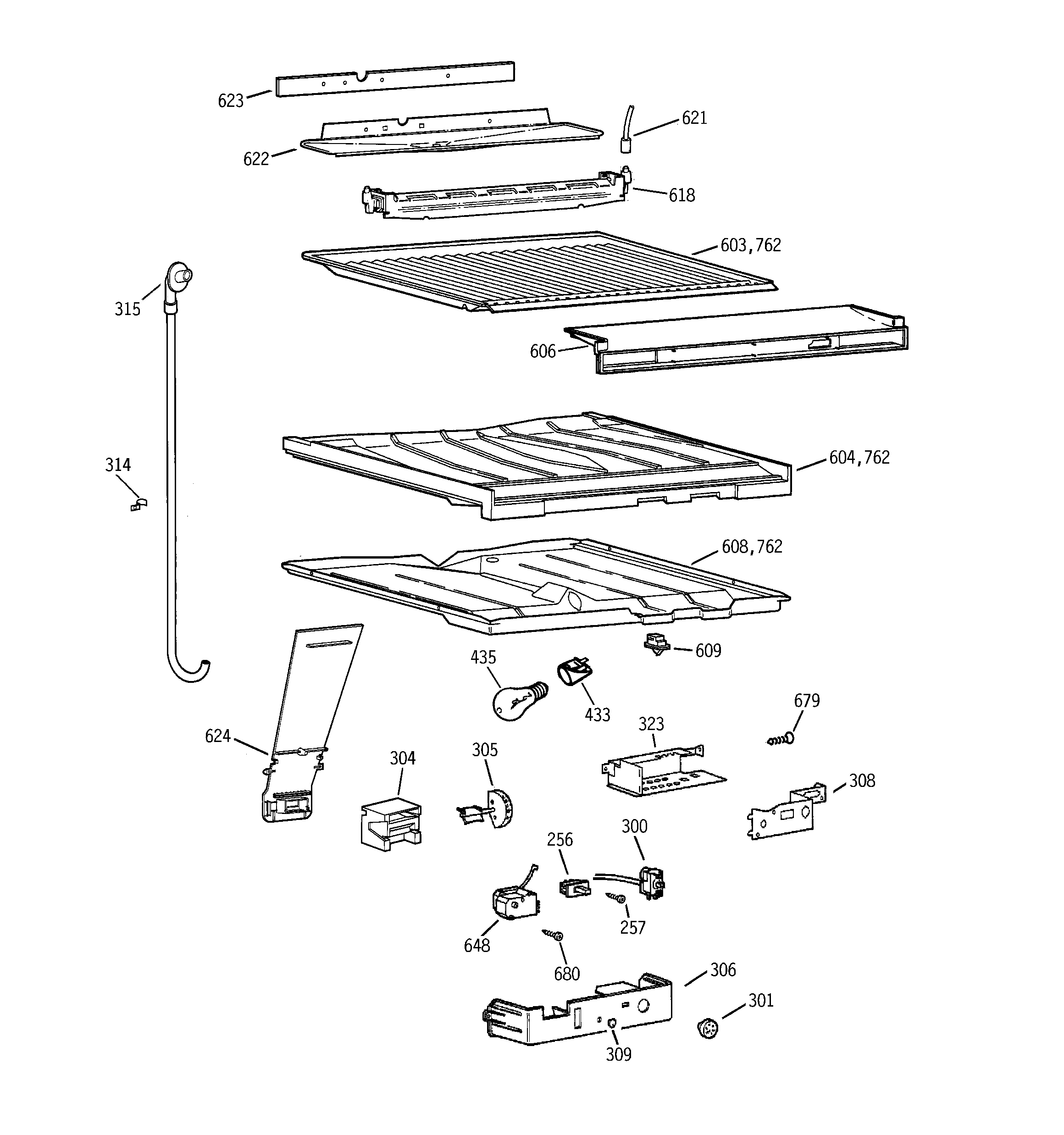 Compartment separator parts