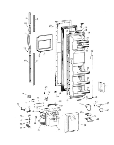 Freezer door