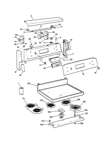 Control panel & cooktop