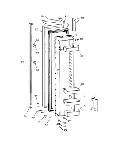 Freezer door