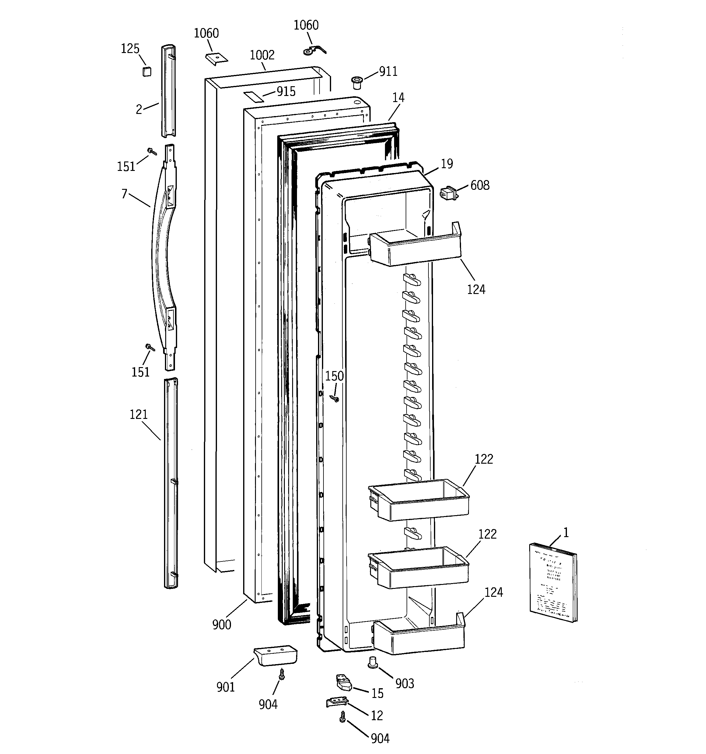Freezer door