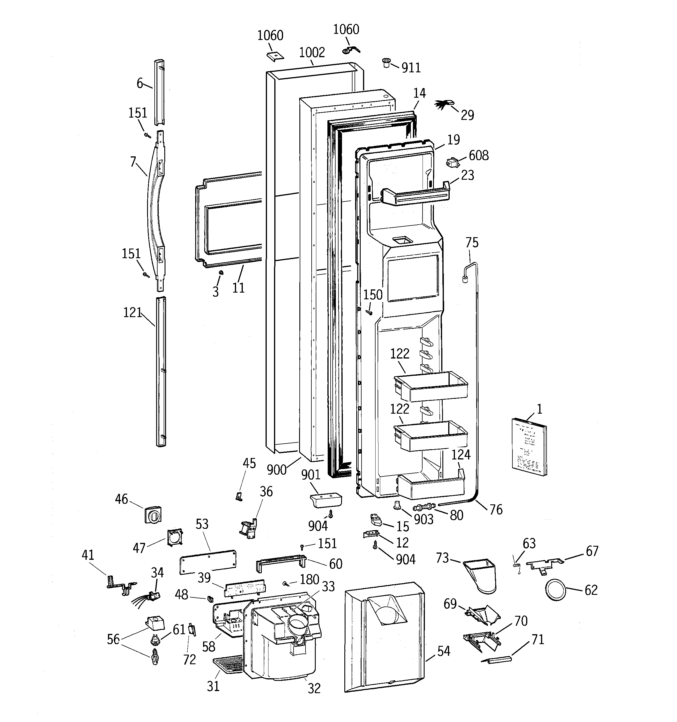 Freezer door