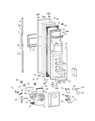 Freezer door