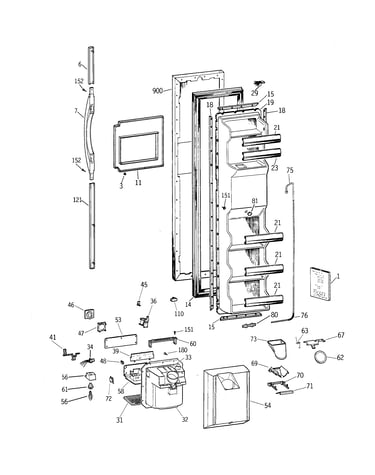 Freezer door