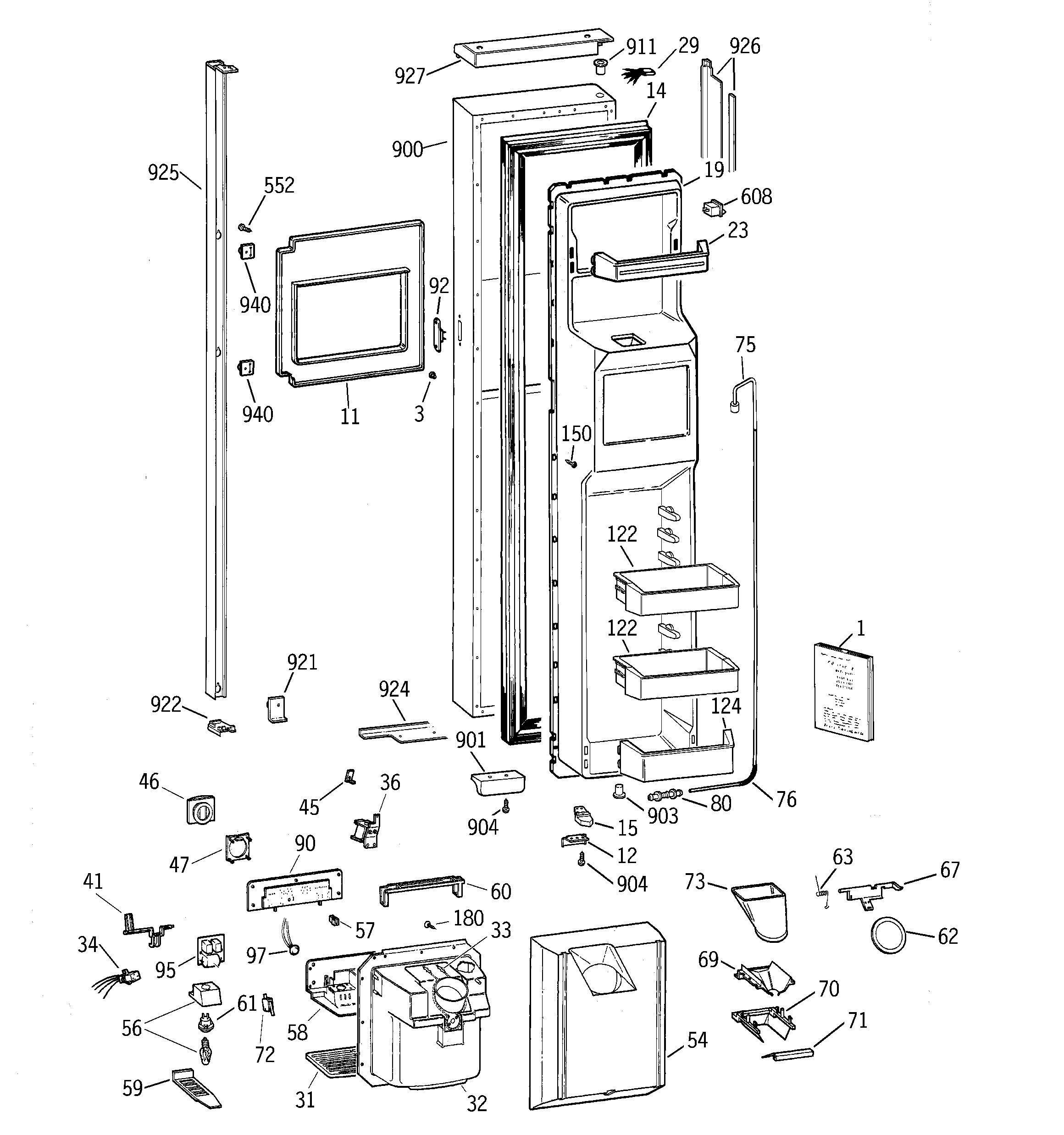 Freezer door