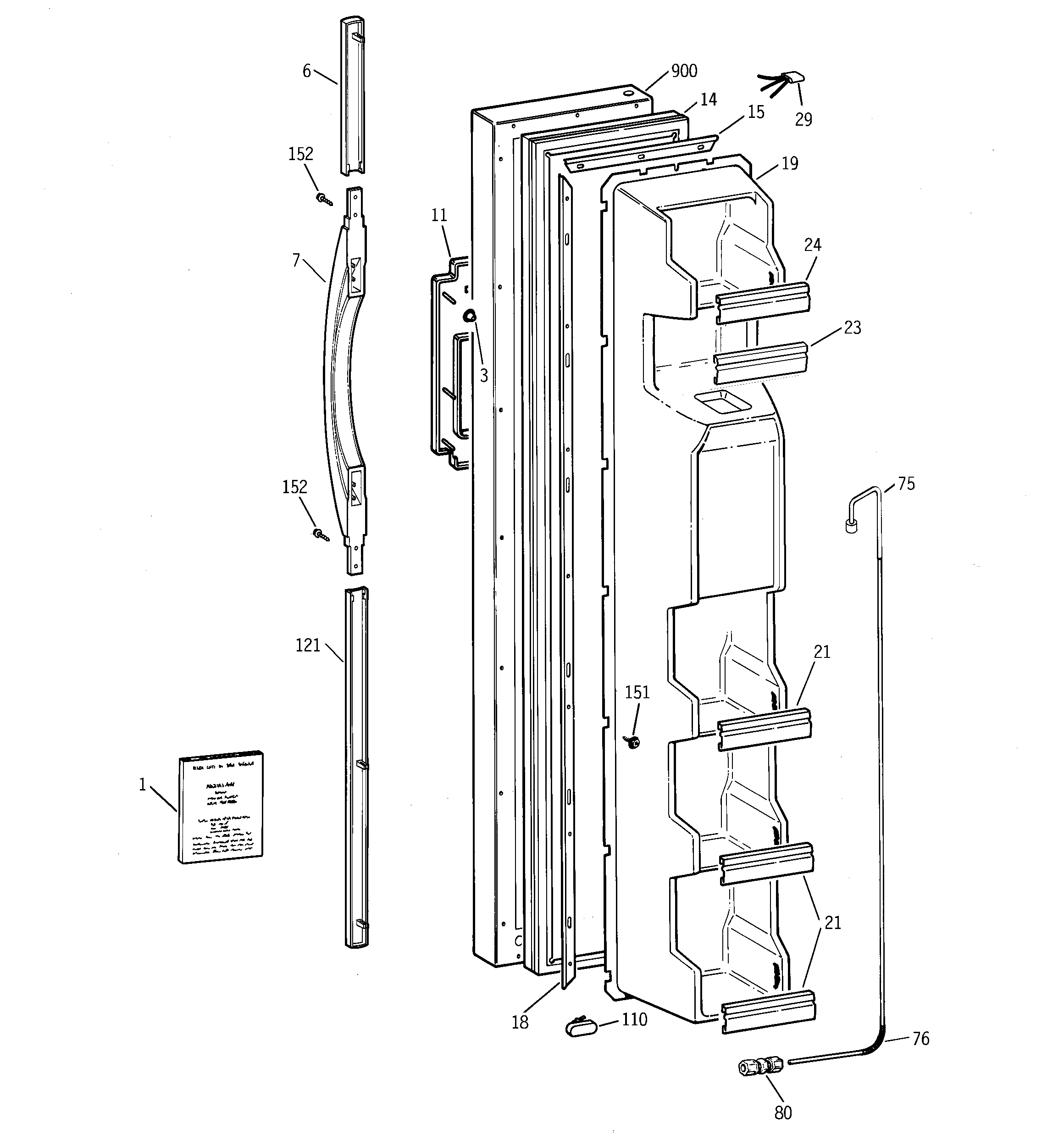 Freezer door