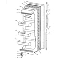 GE TFM20JRBCAA fresh food door diagram