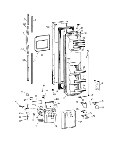Freezer door