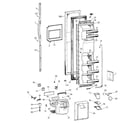 GE TFM25KRCCWW freezer door diagram