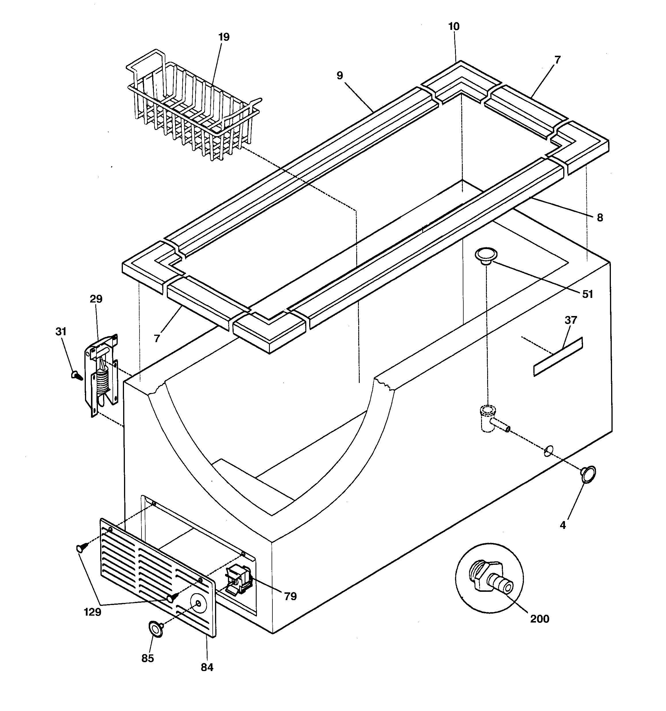 Cabinet, controls & shelves