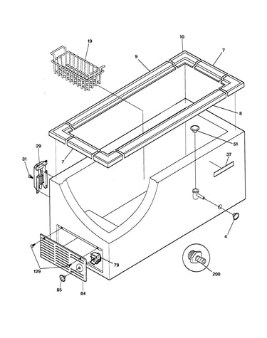 Cabinet, controls & shelves