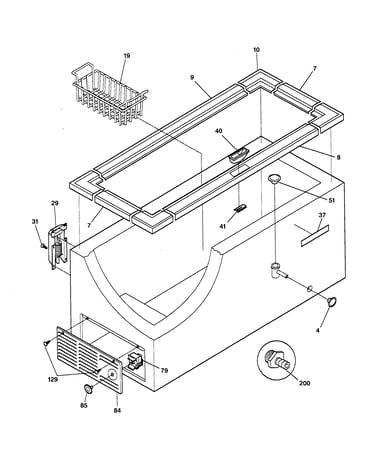 Cabinet, controls & shelves