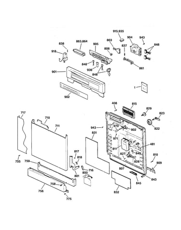 Escutcheon & door assembly
