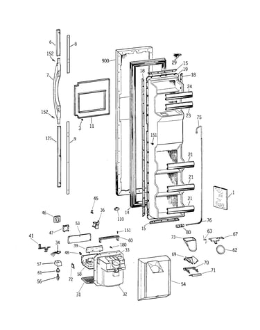 Freezer door