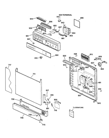 Escutcheon & door assembly