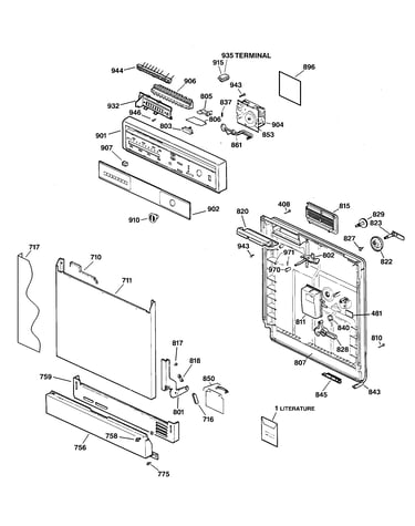 Escutcheon & door assembly