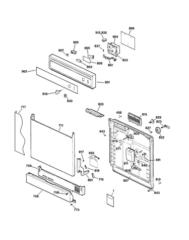 Escutcheon & door assembly