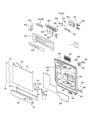 Escutcheon & door assembly